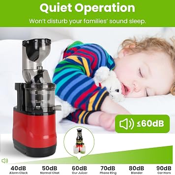 Cold Press Juicer, 300W Slow Masticating Juicer Machines, Cold Pressed Juicer Machines Large Feed Chute Fit Whole Fruits & Vegetables, Reverse Function, Easy to Clean with Brush