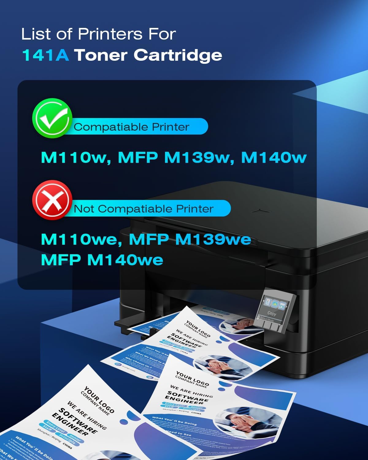 Cartouche de toner de rechange 141A pour imprimante HP 141A Laserjet W1410A pour imprimante HP M110w MFP M139w M140w