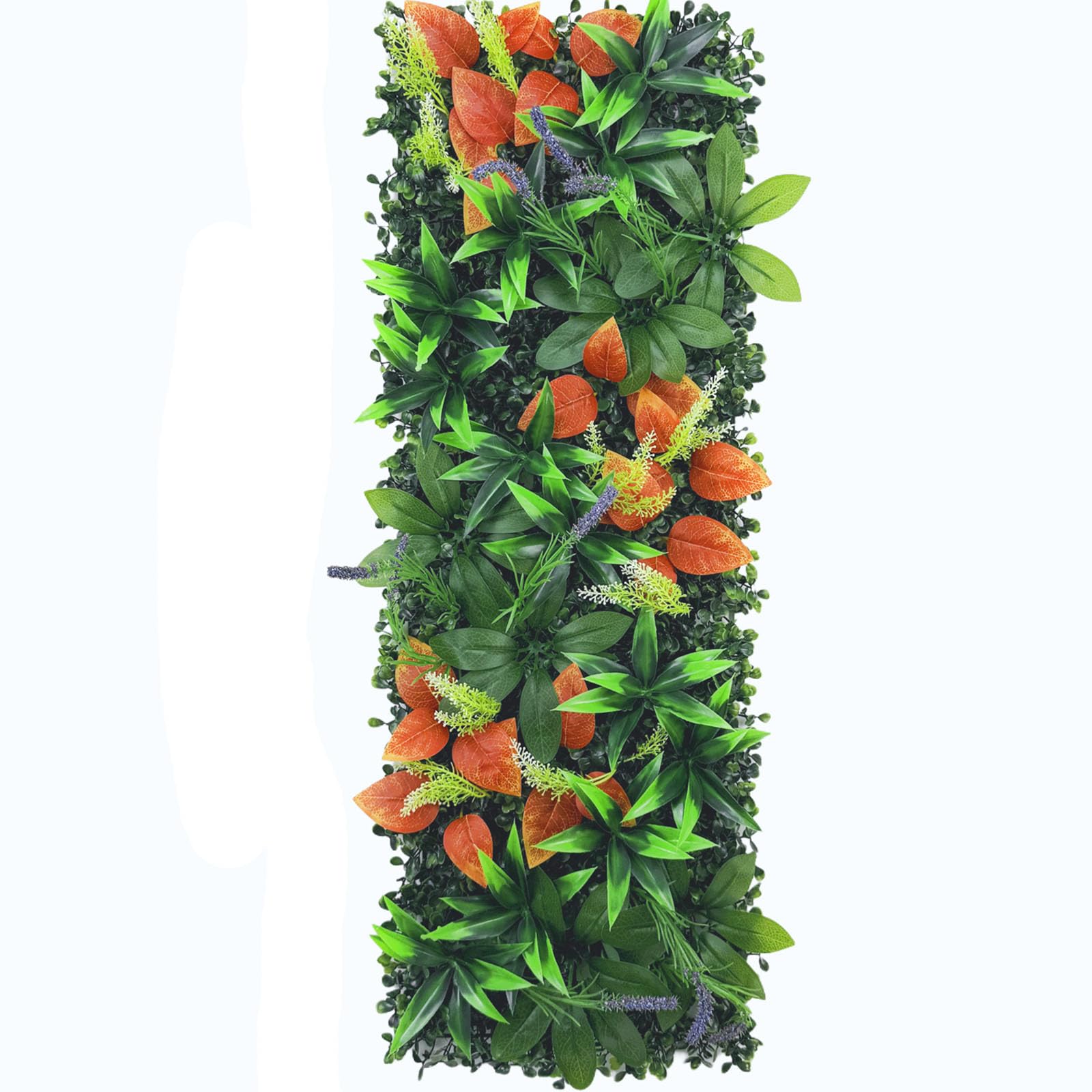 Agares I Artificial Green Wall Panel 25×75Cm, Lifelike Faux Plant Wall Decor, Modular Fake Grass & Flower Wall For Background Wall, Feature Wall, Wedding And Store Display (I)