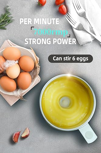 Miniatura 7 de Taza mezcladora eléctrica, taza de café eléctrica, termo de café, tazas de café, adecuada para café, leche, cacao y otras bebidas (blanco)