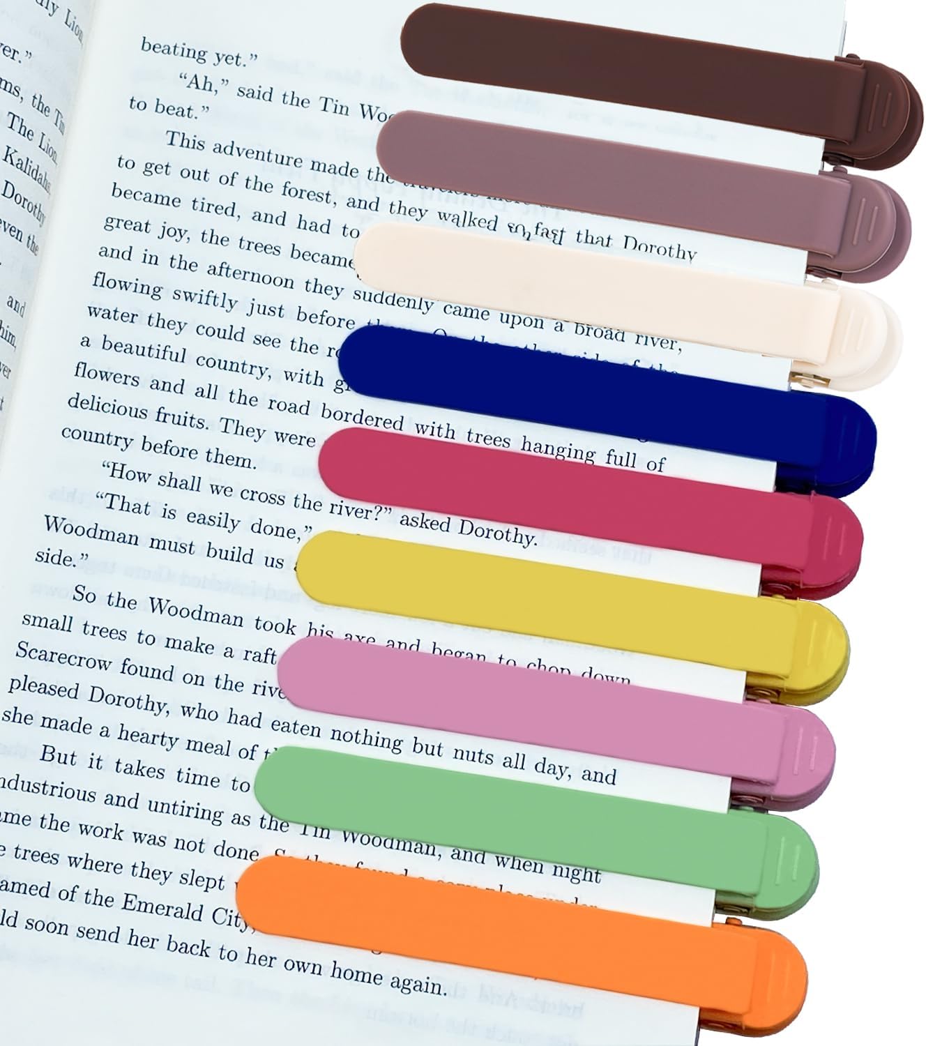 9Pcs Automatic Smart Bookmark, Book Marks for Reading Women Men Kids Book Lovers, Silicone Auto Book Mark Bookmarks for Reading, Unique Book Marker Bookmark Clip Page Holder Accessories