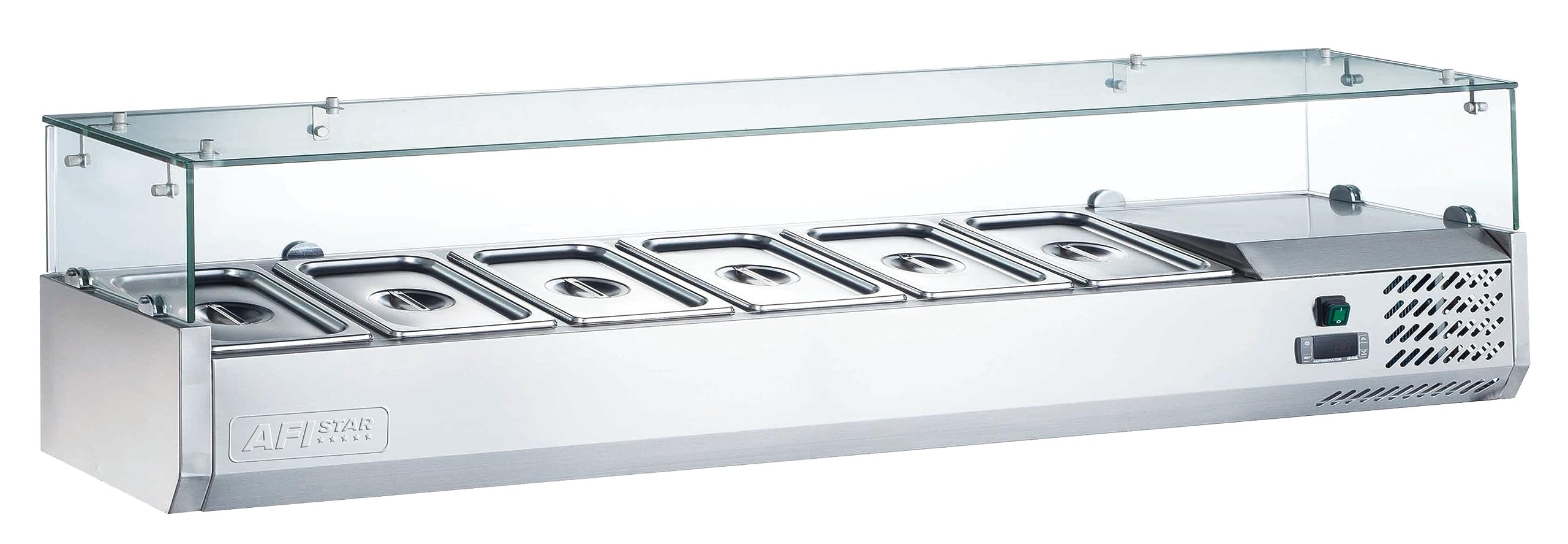 Afistar - Ensaladera de mesa refrigerada serie Afistar – 5 a 10 bandejas GN 1/4 – AFI Collin Lucy – R600A 1600 mm