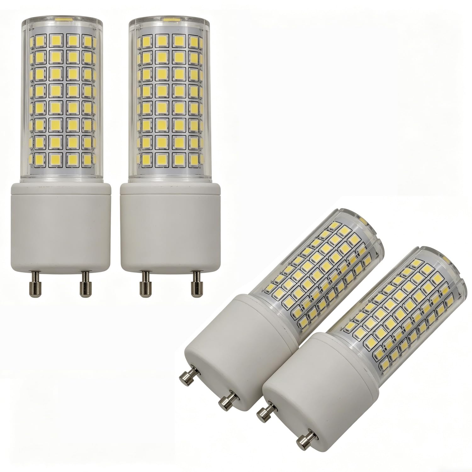 QLEE 12w Gu24 Led Bulb 6000K Replace CFL 26W 28w Ceiling Fan Gu24 Twist Lock 2 Prong Light Bulb for Enclosed Fixture Range Hood Light Dining Chandeliers Living Room Recessed Slim Bulbs 4 Pack