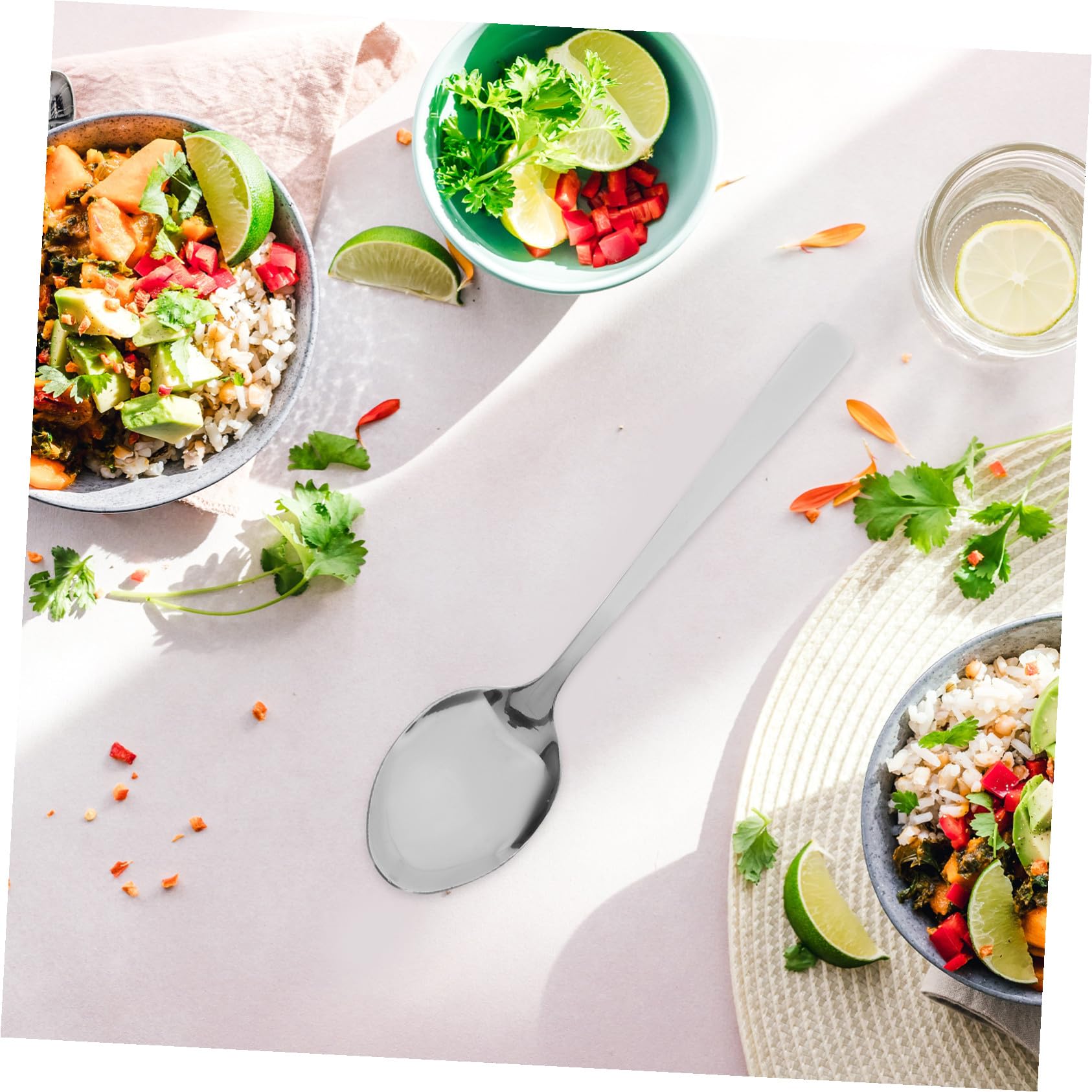 GALPADA 12 Pezzi Cucchiai da Tavola in Acciaio Inox Cucchiai per Mangiare e Pranzi Formali per Antipasti e Dessert Facili da Pulire