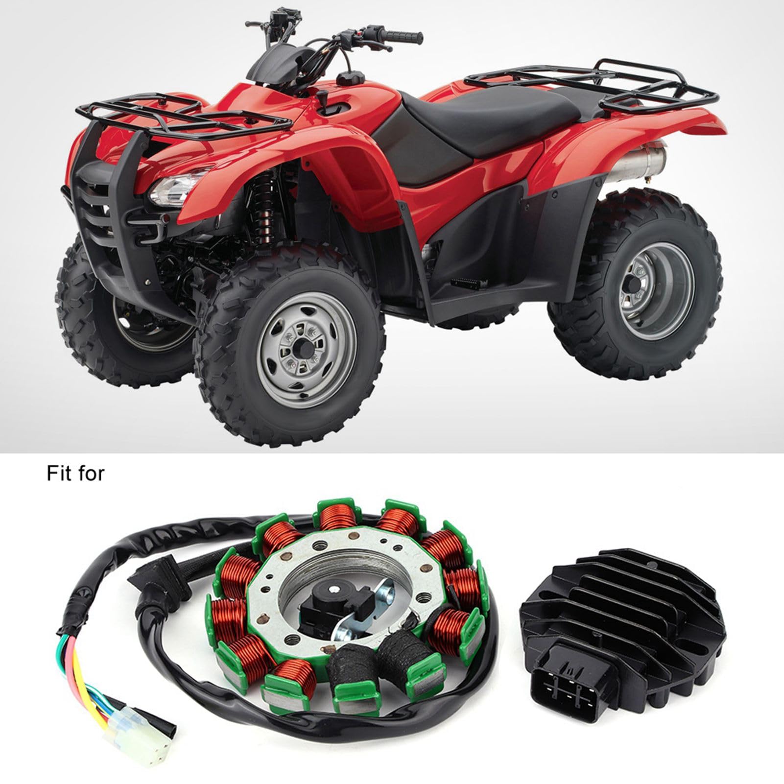 Magneto stojan i prostownik regulacyjny z cewką miedzianą pasuje do ATV TRX400EX i SPORTRAX 400EX 1999 do 2009 2012 zwiększa pojemność ładowania