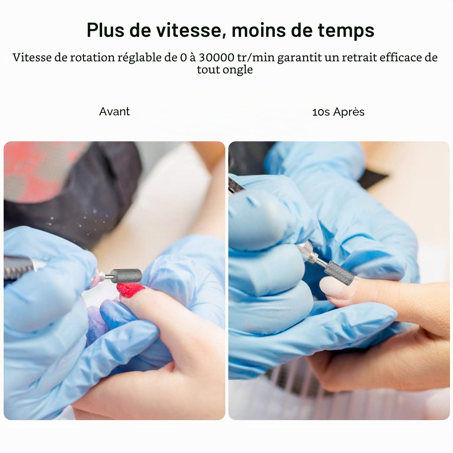 Ponceuse à Ongles Série JD400 (Ponceuse à Ongles + Set embout)