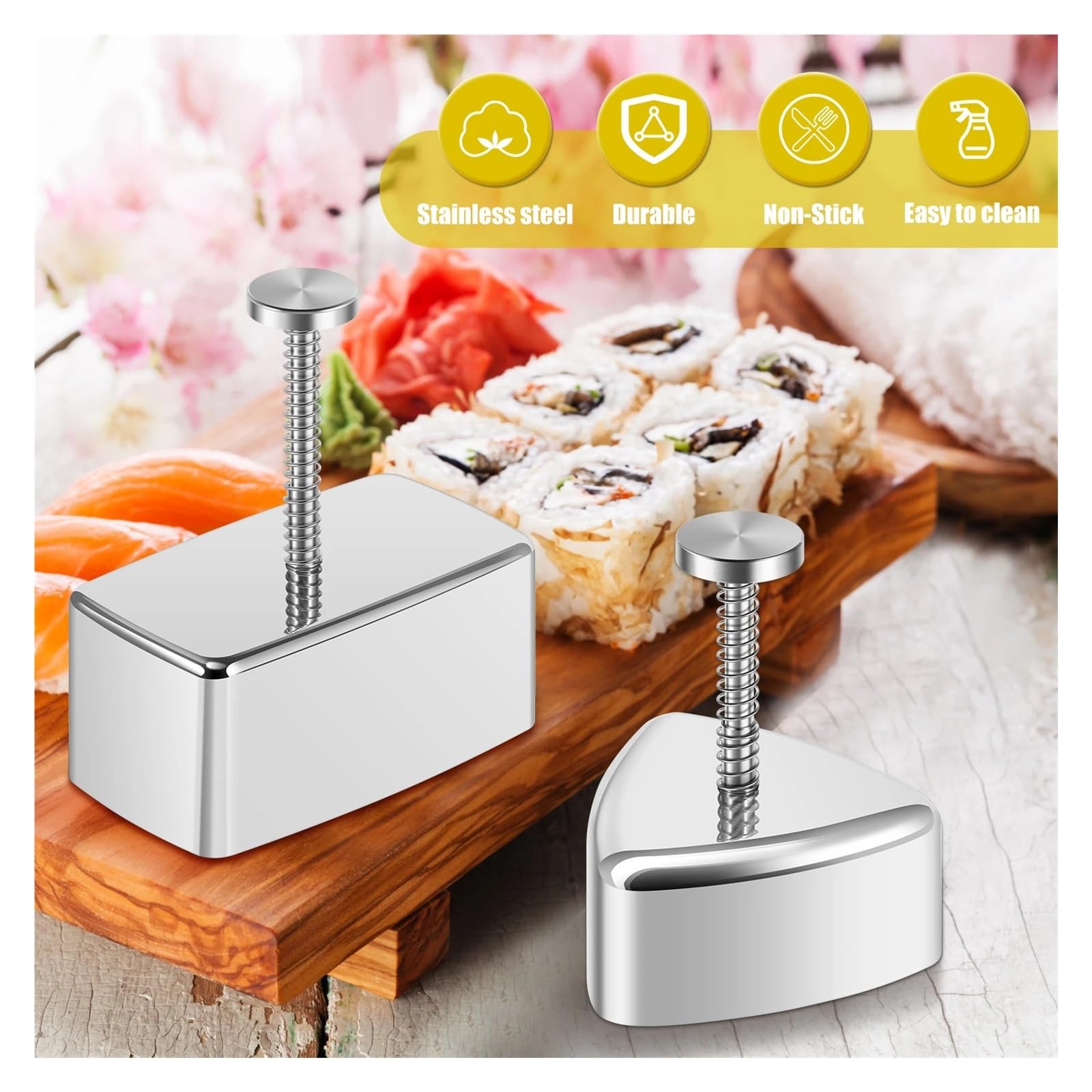 Stampo riso acciaio inox Stampo Onigiri Antiaderente In Acciaio Inossidabile