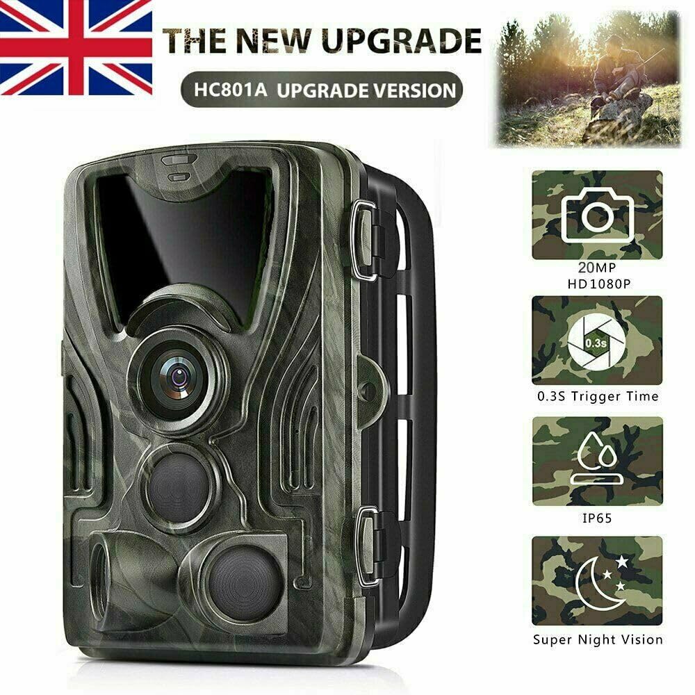 Caméra de chasse 2 pouces détection de mouvement étanche professionnelle 36 LED 20MP caméras de photographie d'animaux sauvages