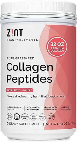 Zint Mezcla de bebida de belleza en polvo de colágeno dulce (piña orangeade) delicioso suplemento proteico de péptidos de colágeno hidrolizados,