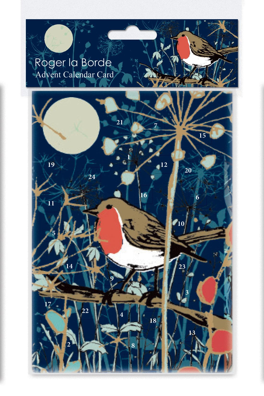 Roger La Borde - Small Christmas Advent Card - Christmas Robin