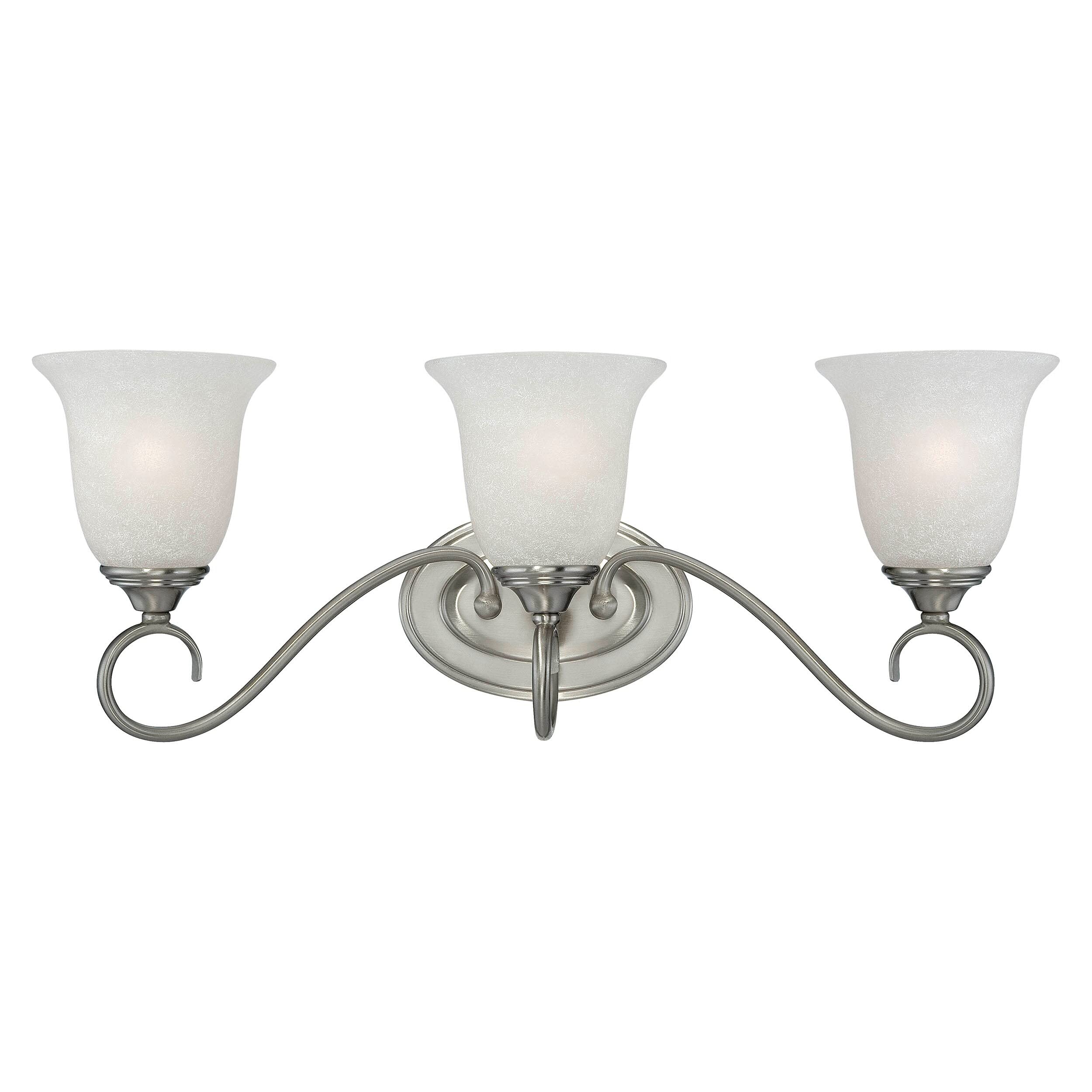 Millennium Lighting1183-SN Three Light Vanity, Pwt, Nckl, B/S, Slvr