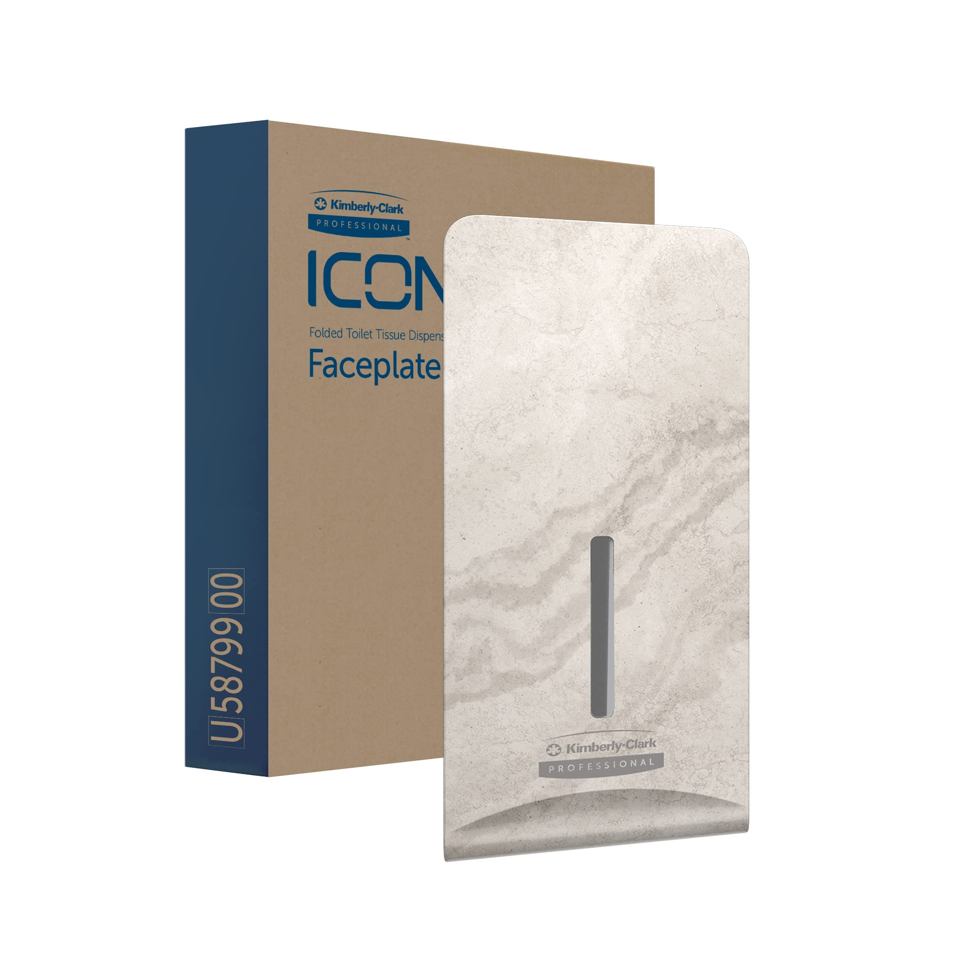 Kimberly-Clark Professional ICON Faceplate (58799), Warm Marble Design, for Folded Toilet Paper Dispenser; 1 Faceplate per Case