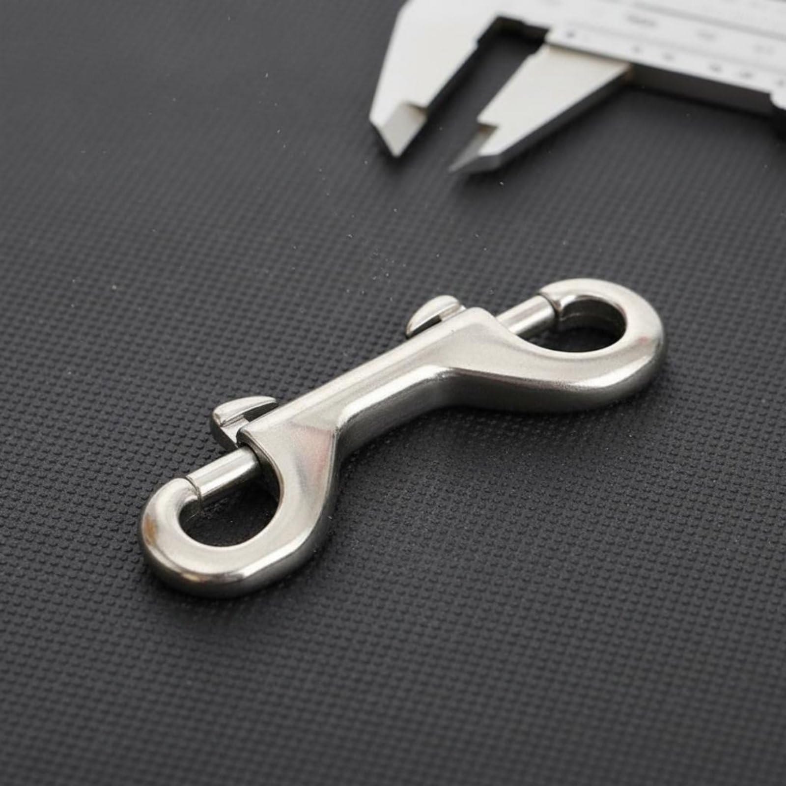 316 Stainless Steel Double Ended Snap Hook Double Bolt Snap Heavy Duty Underwater BCD Clip for Technical Divers, 115MM, Swivel Pin-image-39