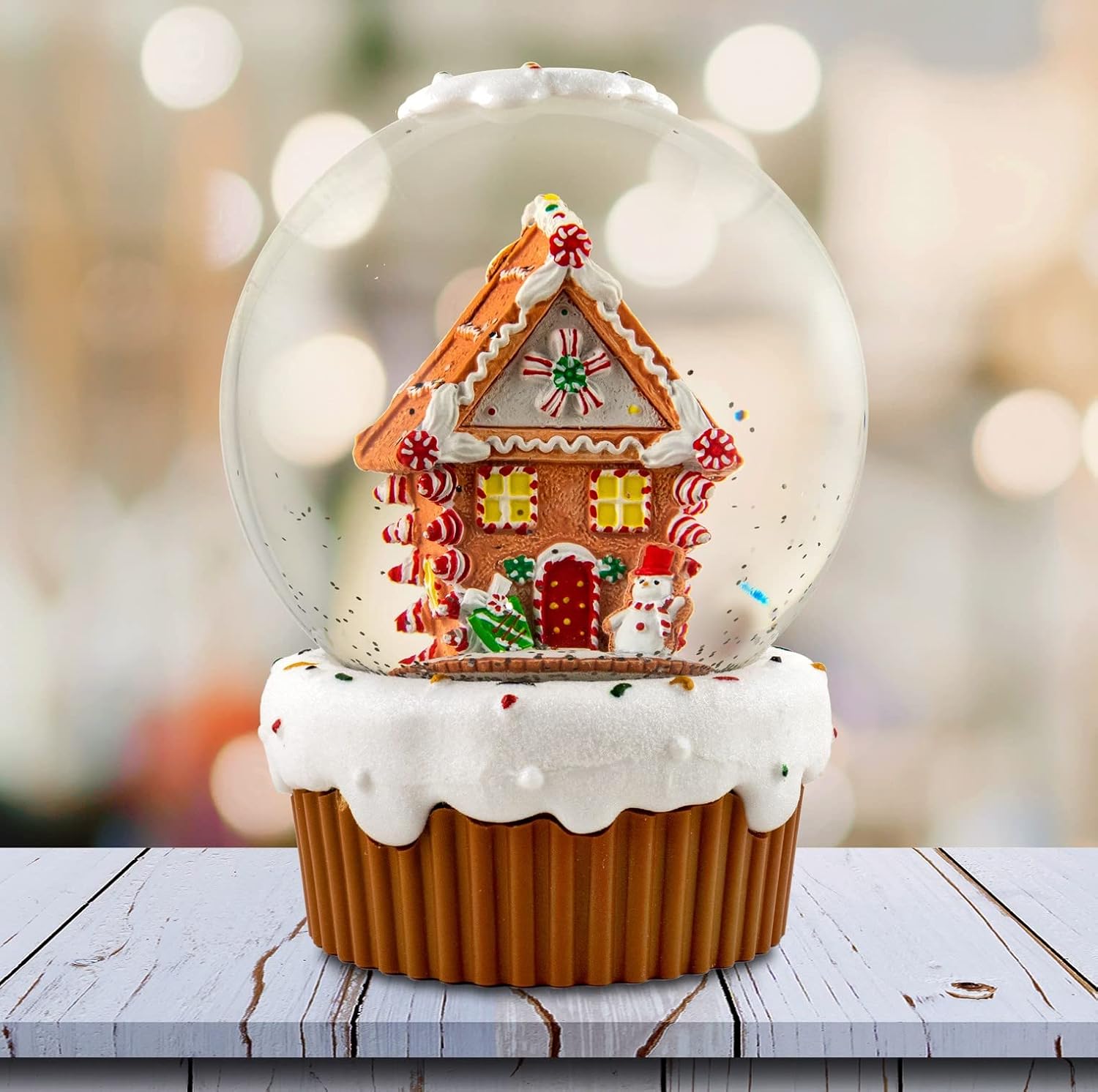 120 MM Gingerbread House Musical Water Globe by The San Francisco Music Box Company