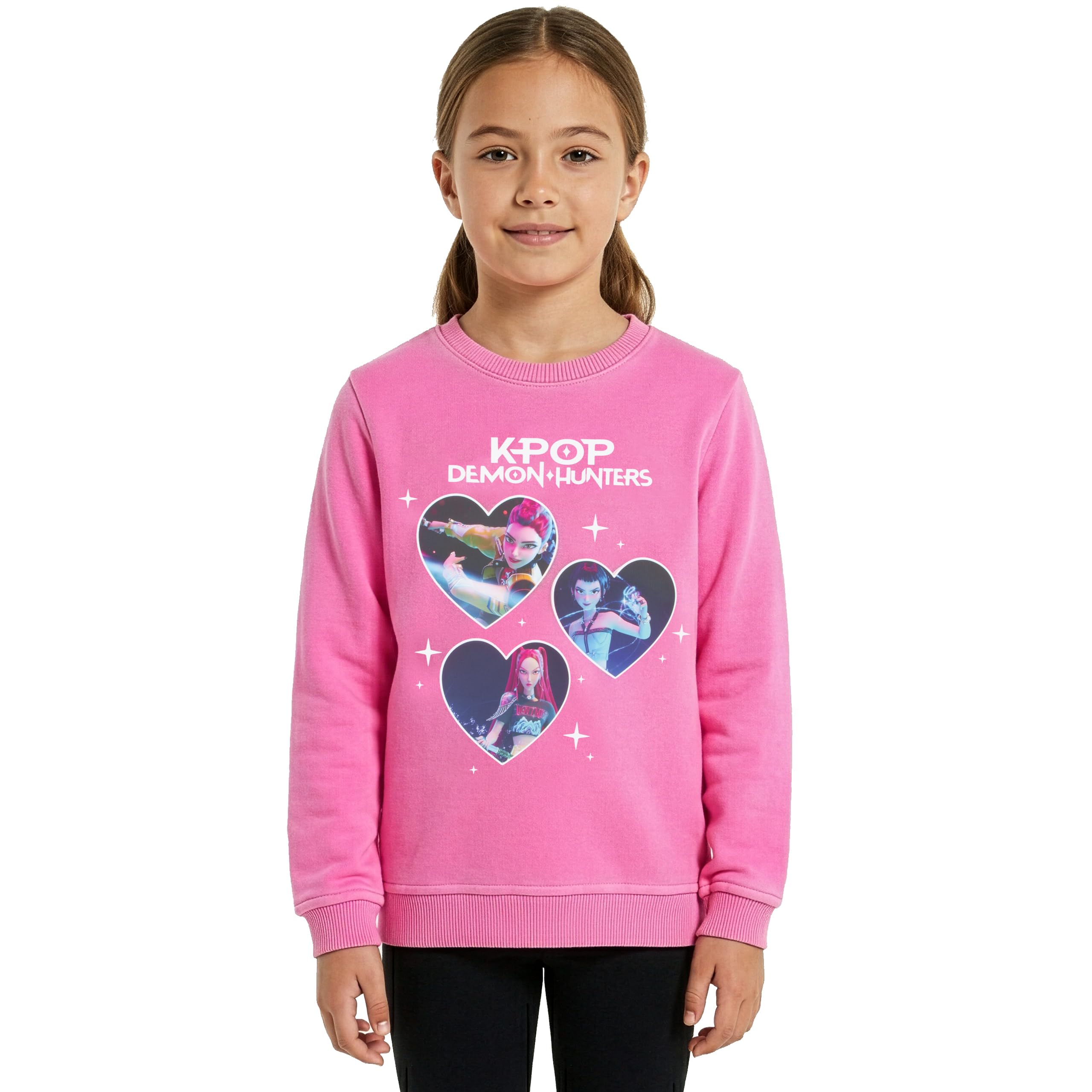 KPop Demon Hunters Pull, Sweat Enfant Mira, Rumi & Zoey, Kpop Hearts Huntrix Pull Fille