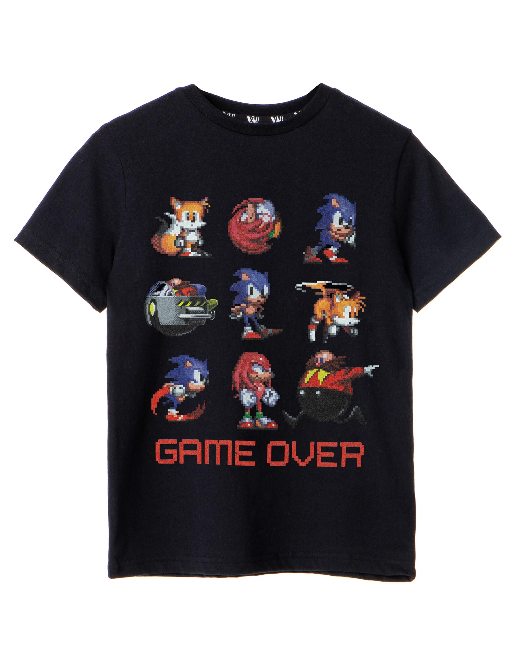 Sonic The Hedgehog (9-10 Years) Short Sleeved T-Shirt (Boys Black)