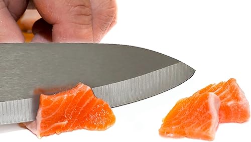 Miniatura 3 de EcoJeannie CK0001 Cuchillo de chef profesional avanzado de 6 pulgadas de color café con cubierta protectora de plástico