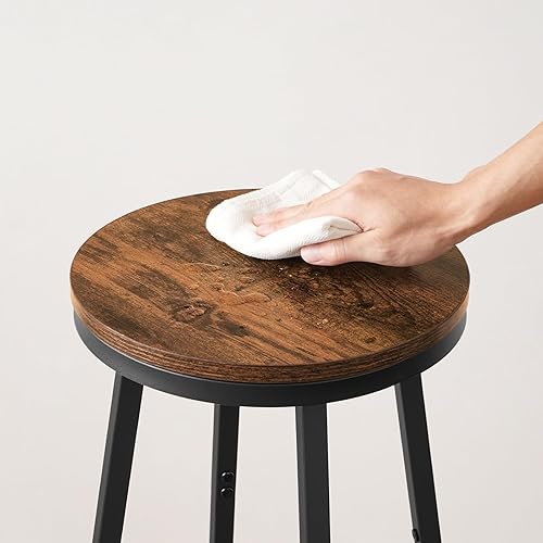 Miniatura 8 de Taburetes de bar, juego de 2 taburetes de bar giratorios, sillas de bar redondas con reposapiés, taburetes giratorios de 26.4 pulgadas, sillas de