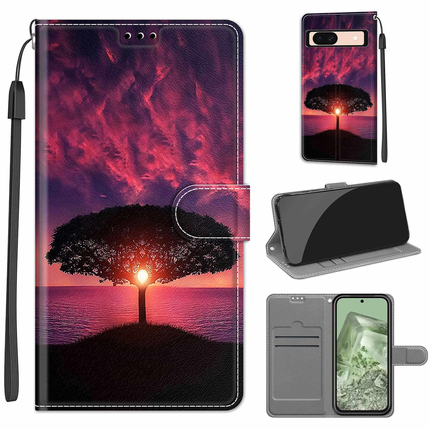 Leder Flip Hülle Für Google Pixel 8A – Mit Kartenfächern, Magnetverschluss & Standfunktion