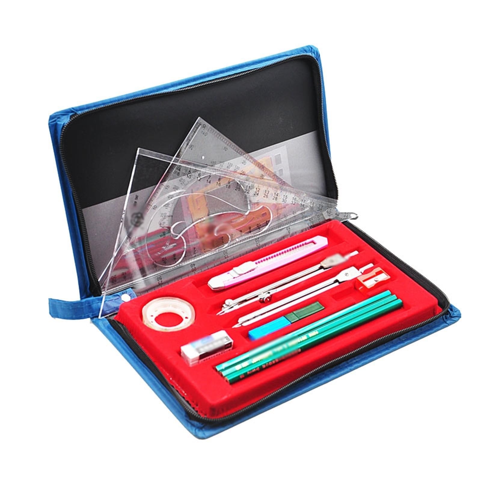 Kreislehren-Set, 15-Teiliges Winkelmesser- Und Zirkel-Set, Zirkel Für Geometrie-Zeichenwerkzeuge, Geometrie-Werkzeug-Kit, Geometrie-Präzisionswerkzeug Für Schüler, Kreislehren-Set
