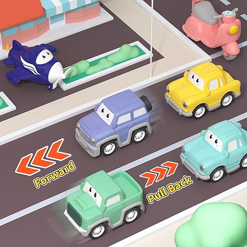 Miniatura 6 de Camión transportador 7 en 1 de juguete para niños y niñas, juguetes de camiones para niños de 1-3, 2, 4, 3-5, juguetes de camión para niños de 2, 3,