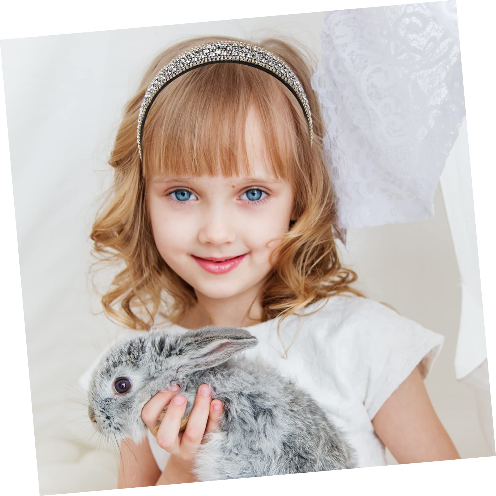 minkissy 4 Stuks Strass Hoofdband Breed Haarband Sprankelend Feest Yoga- hoofdbanden Voor Dames Eenvoudige Haarband Brede Strass Haar Accessoire Bruid Edelsteen Kristal Steentjes
