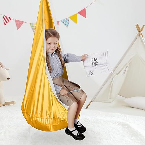 Miniatura 68 de Columpio sensorial para niños, terapia de alegría sensorial duradera, terapia colgante para interiores y exteriores, hamaca para niños, adolescentes