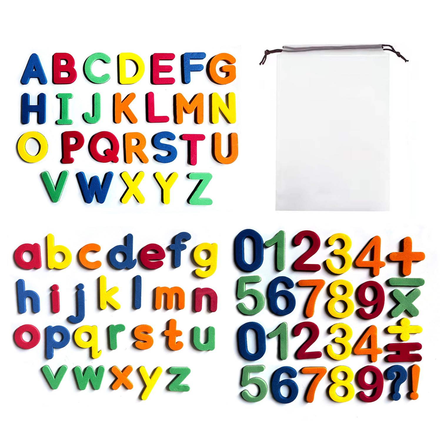 79 sztuk, kolorowe magnetyczne zabawki z alfabetem i cyframi, zabawki edukacyjne do nauki pisowni i liczenia, w tym litery, cyfry, symbole