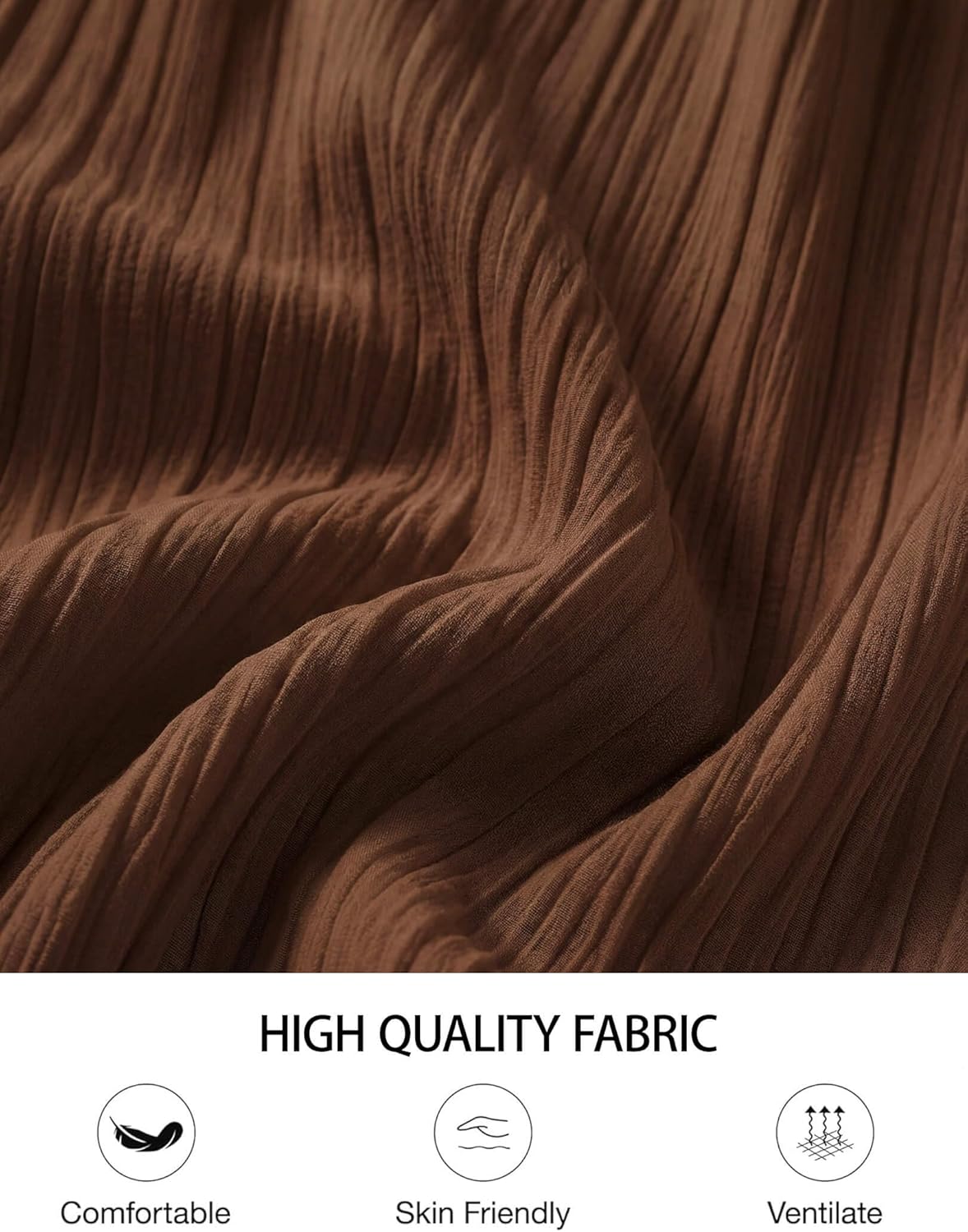 Women's Summer Midi Dress Short Sleeve Square Neck Off Shoulder Ruffle Elastic High Waist Vacation Dress with Pockets - Image 5