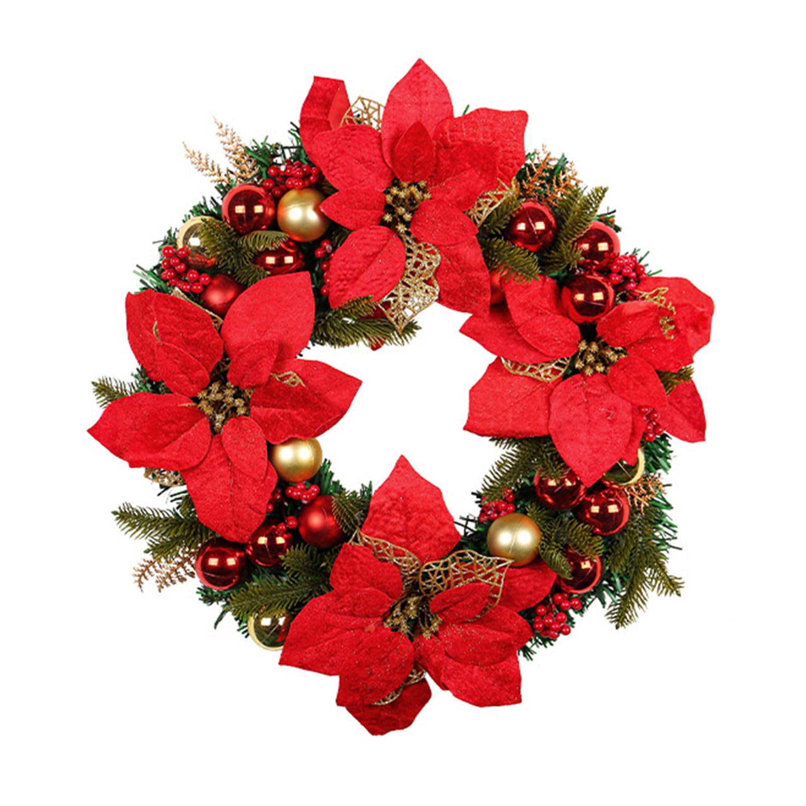 Tsophreniq Christmas Wreath Front Door Decoration Winter Garlands Artificial Wreath for Home Party Outdoor Indoor Shopping Mall Wall Decor