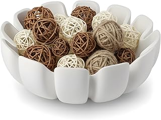 Decorative Bowl – Large Modern Centerpiece Bowl for Coffee Table, Counte...