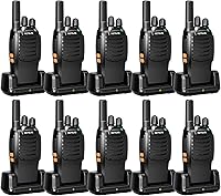 Retevis H-777 4.0 Walkie Talkies (10 Pack) - Rechargeable Long Range 2-Way Radios for Adults, VOX Hands-Free, Emergency Alert, Business School Use