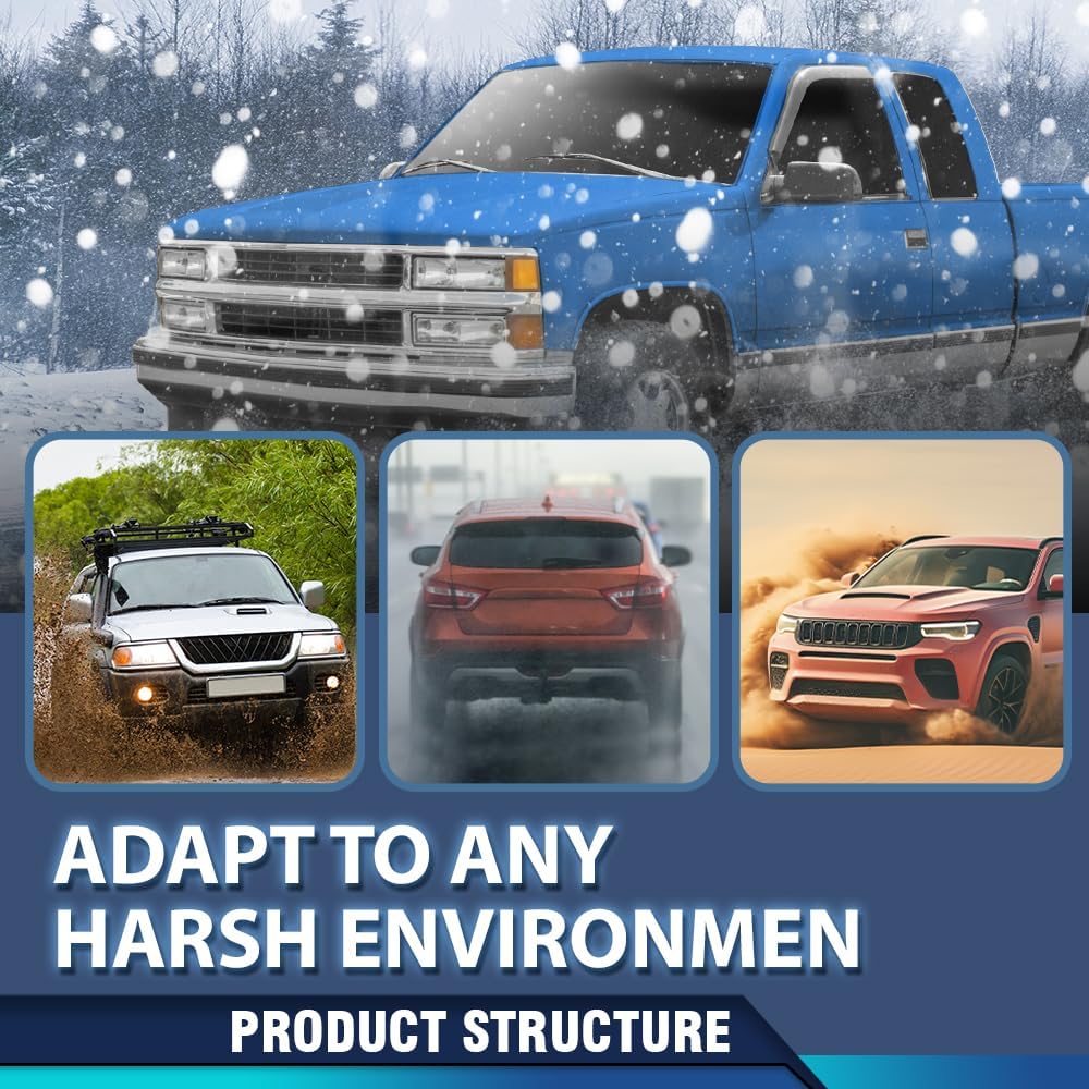 PIT66 Hood Insulation Pad 1/2" with Clips Compatible with Chevy GMC C1500 C2500 C3500 and Suburban 1988-1998