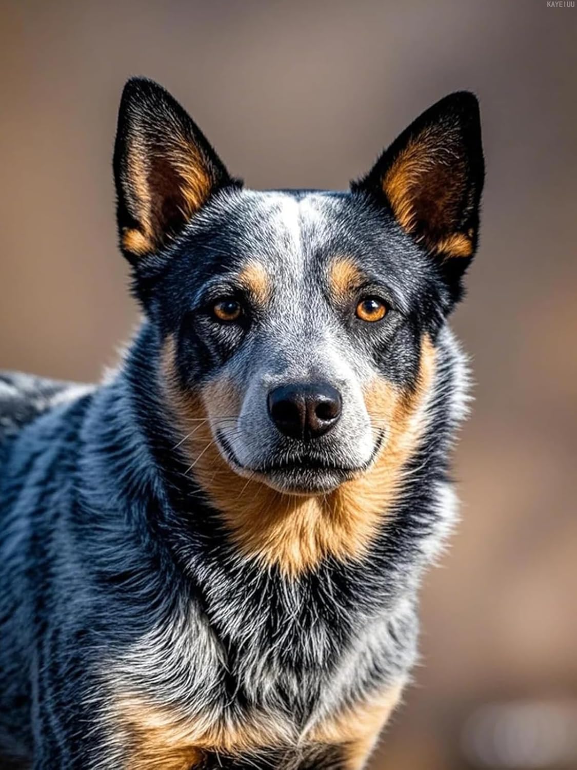 KAYEIUU Diamond Art Blue Heeler Australian Cattle Dog 5D Diamond Painting DIY Kits Full Round Drill Crystal by Number Embroidery Arts and Crafts for Living Room Home Wall Decor 12x16 inch/30x40cm