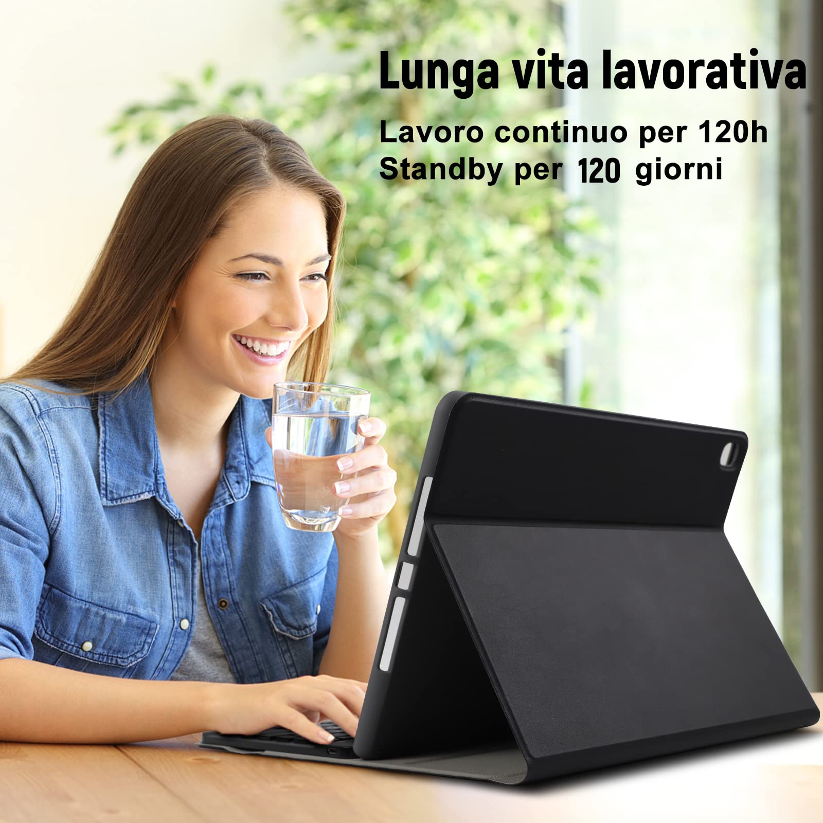 Tastiera Magnetica Con Touchpad Per IPad 9a/8a/7a Generazione 10.2, Air 3 E Pro 10.5 - Cover Rimovibile QWERTY Italiano, Nero