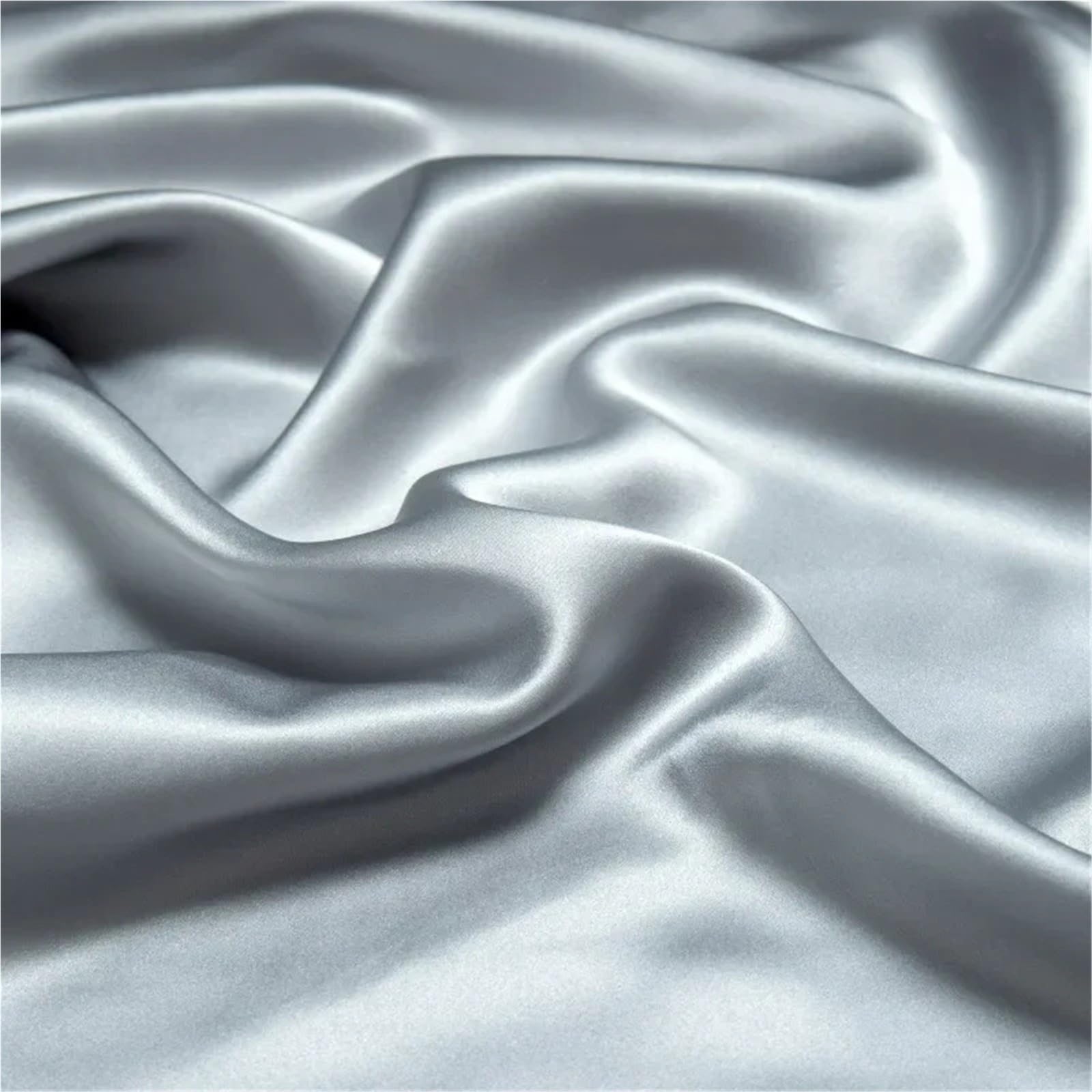 Federa in raso 50x66 cm for federe for capelli e pelle for donne e uomini(Black 2pcs)