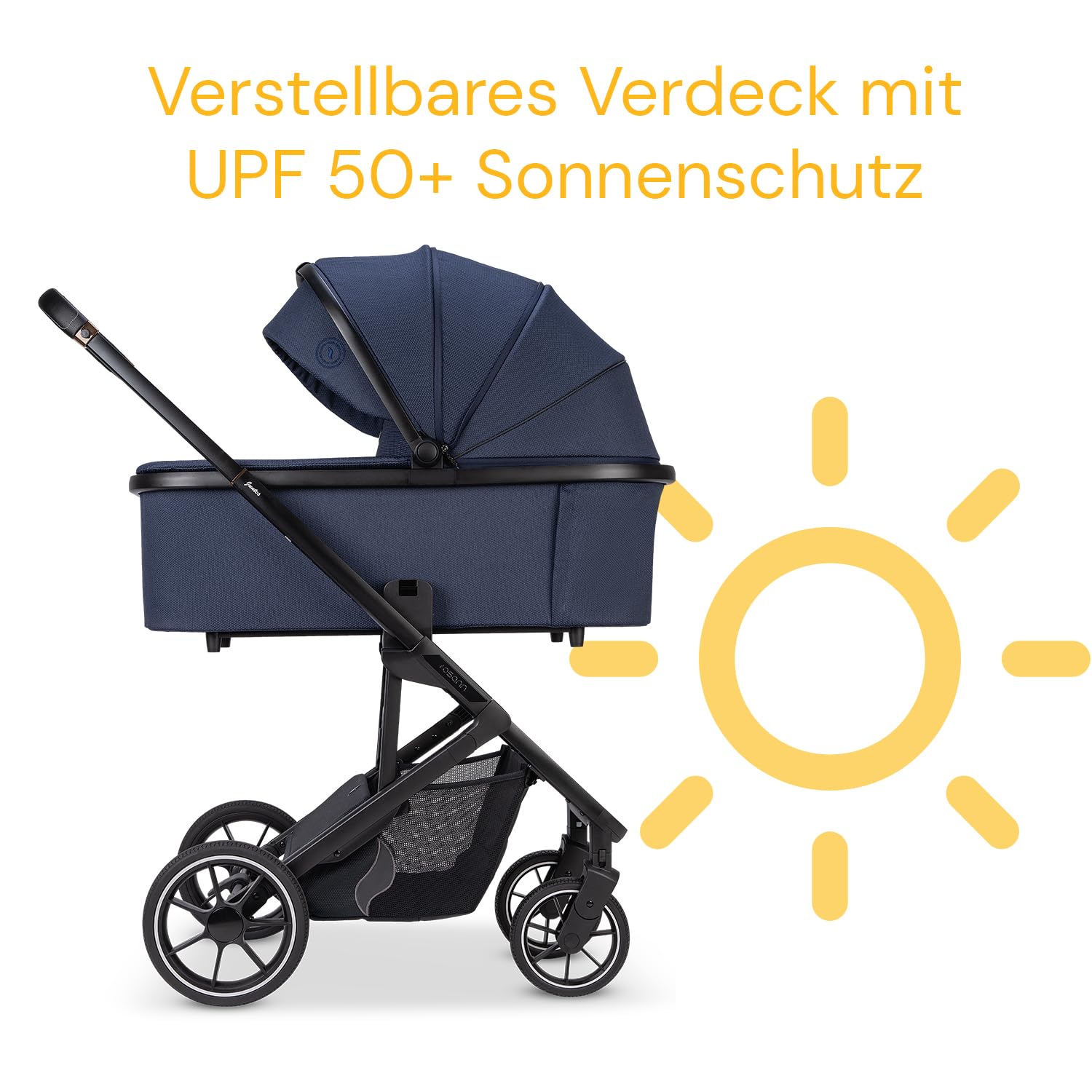 Osann Passeggino Navetta Duo Juntos Sistema Combinato - Leggero e compatto - Reversibile - Aerato - Parapioggia anti pioggia - Fronte Mamma - Fronte Mondo (Cobalt Blu)