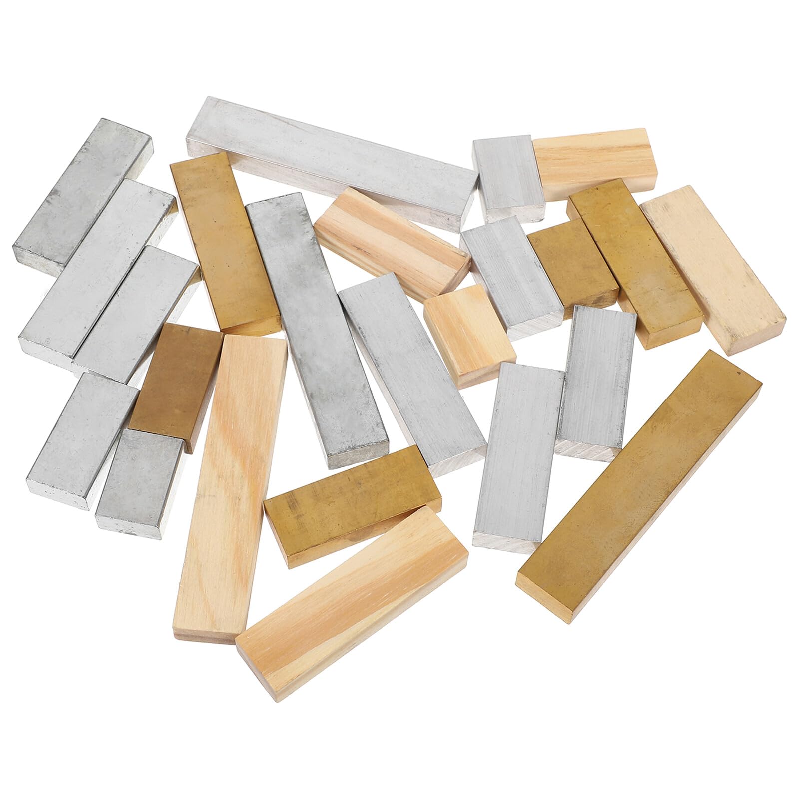 TOPBATHY Set di 24 Blocchi di Densità Rettangolari Multimateriale per Esperimenti Scientifici Attrezzatura Didattica per Lezioni di Fisica e Identificazione della Densità Kit per Scuola
