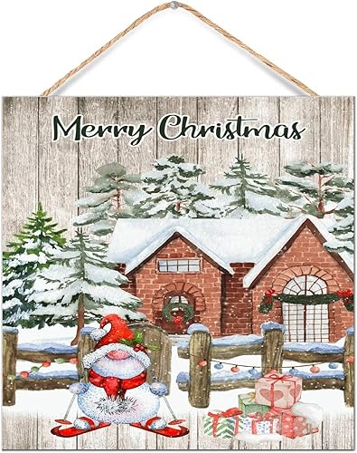 Miniatura 2 de Letrero inspirador para decoración de pared del cuarto de bebé, gnomos de árbol de Navidad, decoración de pared de camión rojo para colgar en la