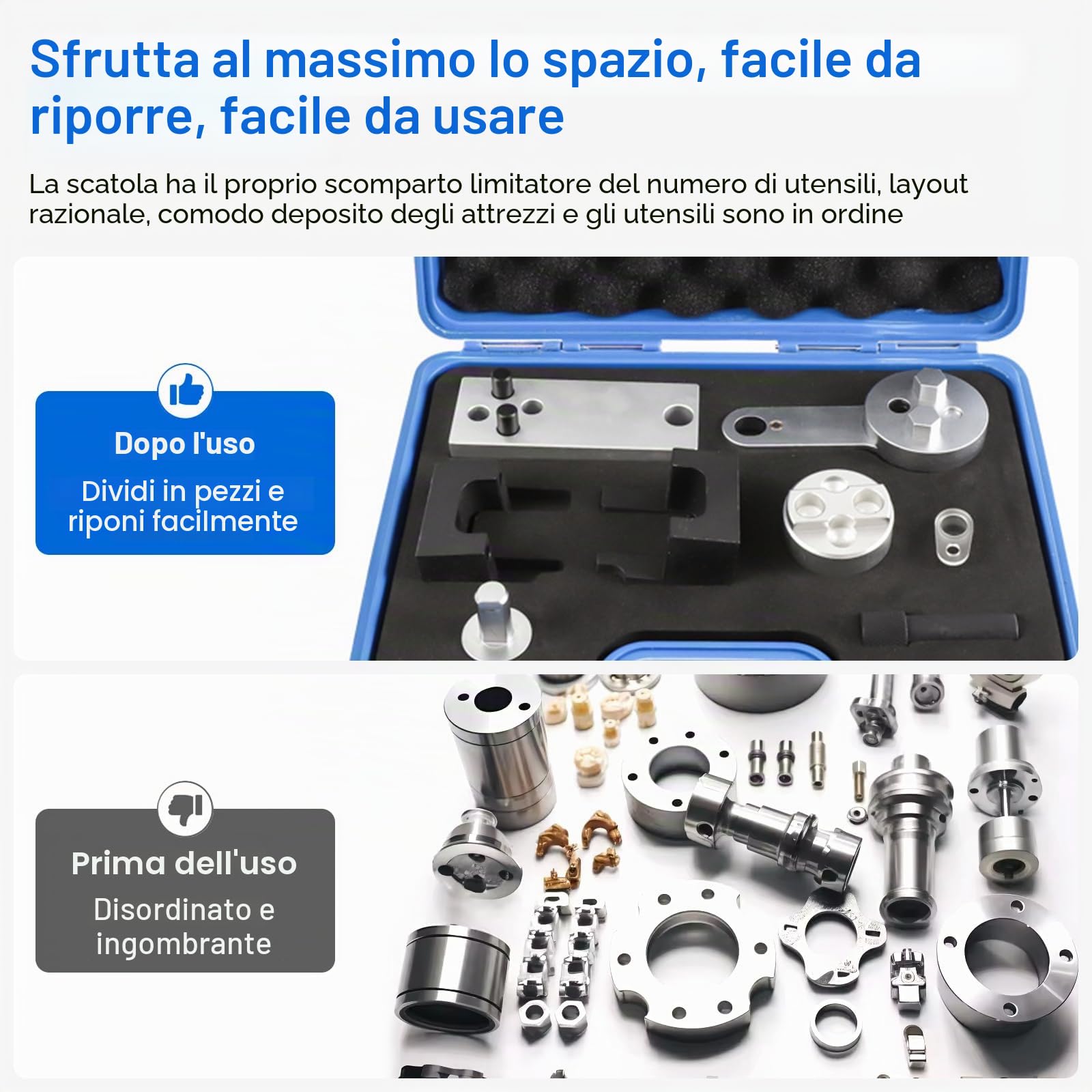 Kit di Strumenti di Bloccaggio e Fasatura per L'allineamento Dell'albero a Camme Del Motore, Compatibile con Motori Diesel Mercedes M654 M656 OM654 W213 1.6L 2.0L, Allineamento Dell'albero a Camme