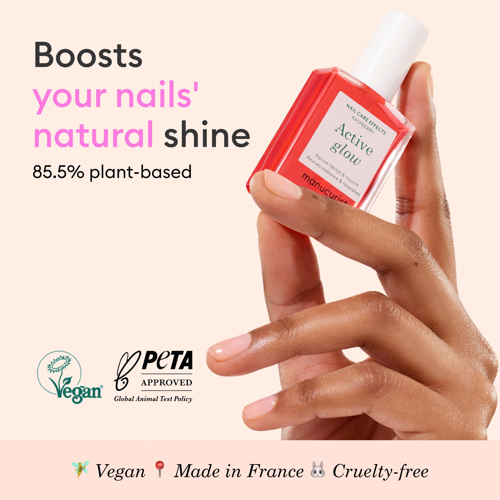 Amazon.com : Manucurist Active Glow Raspberry Nail Polish & Care