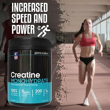Creatine Monohydrate Powder, 100% Pure, Unflavoured (400 Servings)