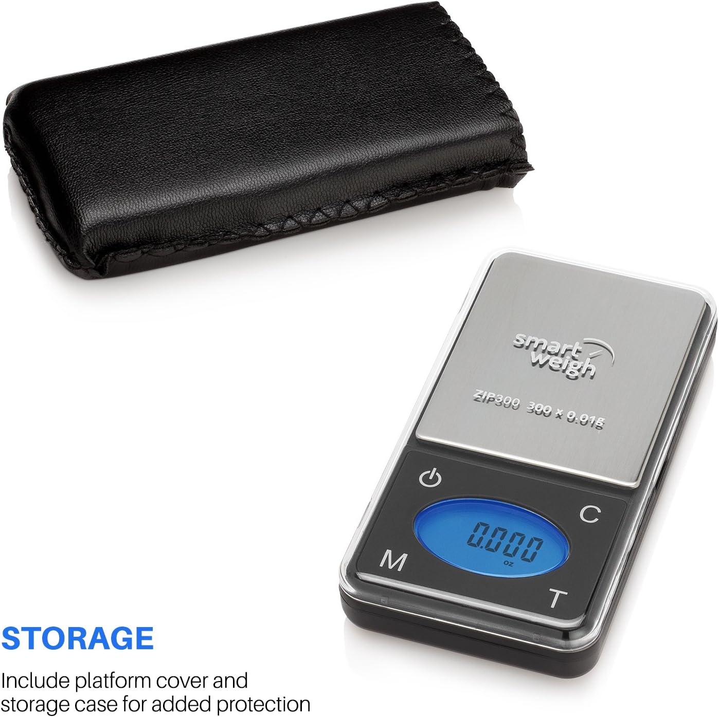 Smart Weigh ZIP300 Ultra Slim Digital Pocket Scale with Counting Feature, 300 grams by 0.01 grams