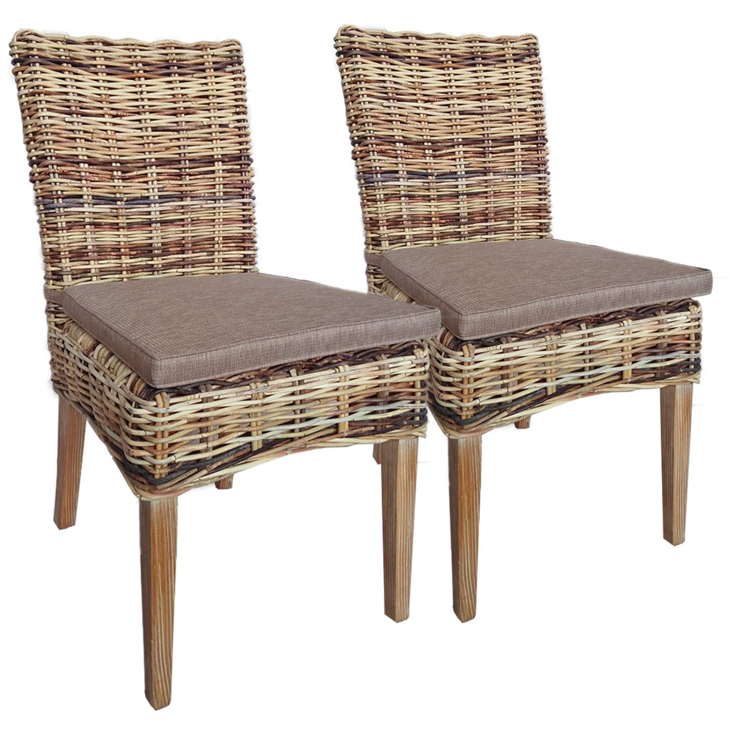 korb.outlet Rattanstuhl Bistro, stapelbarer Rattansessel Esszimmerstuhl