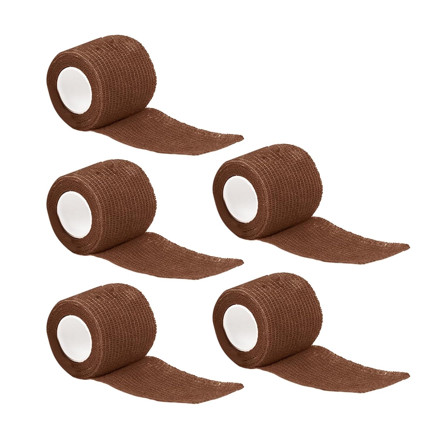 5 Pieces Elastic Cohesive Bandage Adhesive Bandage Wrap Flexible First Medical Tape for Sport Fitness Soreness