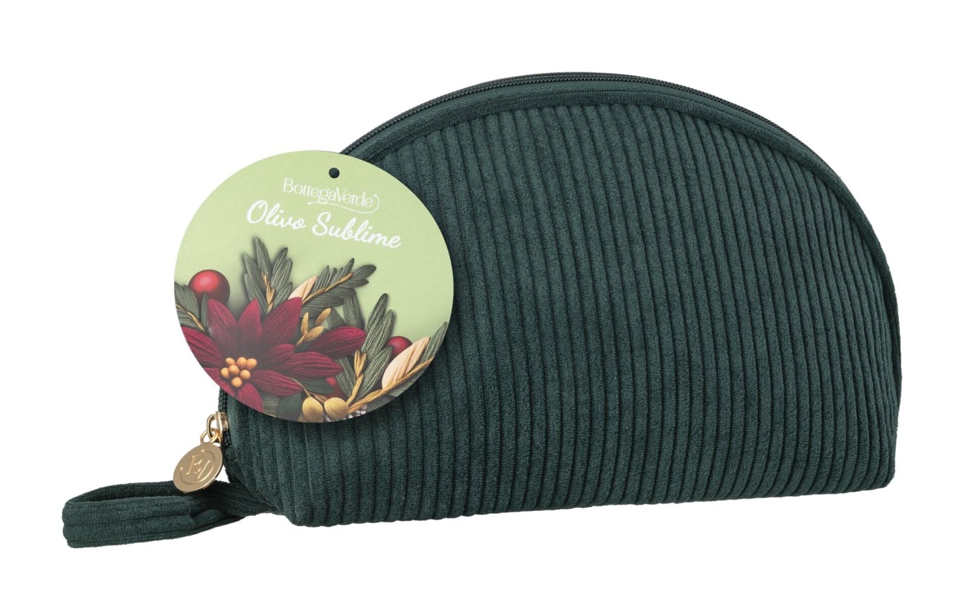Bottega Verde - Cofanetto Regalo Olivo Sublime con Pochette, Bagnodoccia 200 ml e Trattamento Mani 50 ml, con Olio di Oliva Iperfermentato, Idea Regalo