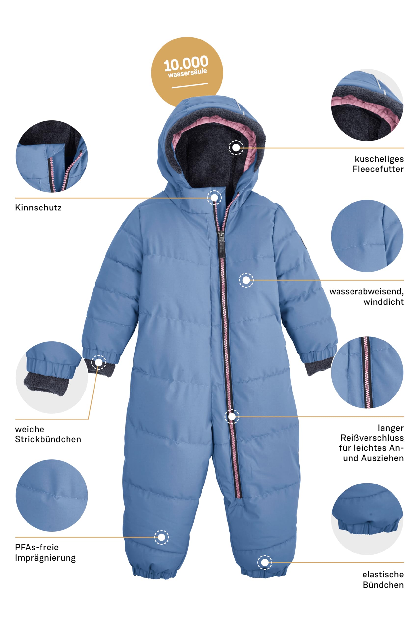 first instinct by killtec Fiow 20 Mns Qltd Onpc Tuta trapuntata con cappuccio/tuta da neve idrorepellente Unisex - Bimbi 0-24 (Pacco da 1)