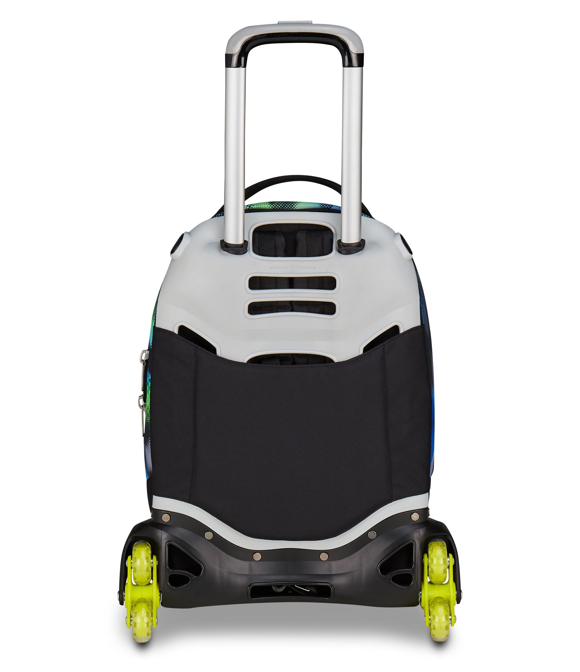 Seven Trolley Scuola Jack 3 Ruote Detach Write Down, Grigio, Zaino Con Carrello Sganciabile Da 37 Litri, Tasca Borraccia, Zainetto Staccabile, Multiuso e Spazioso, Per Scuola Elementare e Media,