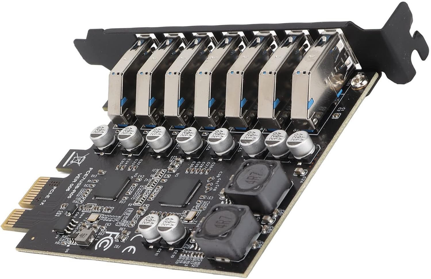 High-Speed PCIE to USB 3.2 Eansion Card, 7 Ports USB PCIE Card for 7/8/10/11/Linux, PCI USB 3.2 GEN1 for Desktop External Devices