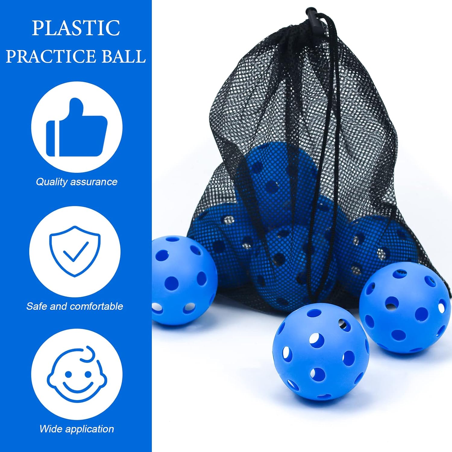 16 Pack 2.83 Inch Plastic Baseballs Practice Balls Hollow Softball Training Balls Lightweight Batting Practice Balls Plastic Softballs for Hitting Indoor Outdoor (Blue) : Sports & Outdoors
